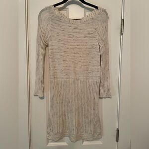 MOTH by Anthropologie Cream Knit Dress Size XS